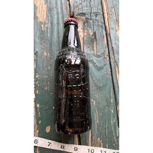 Vintage IBC Root Beer Amber Glass Bottle 12oz Embossed with Original Cap